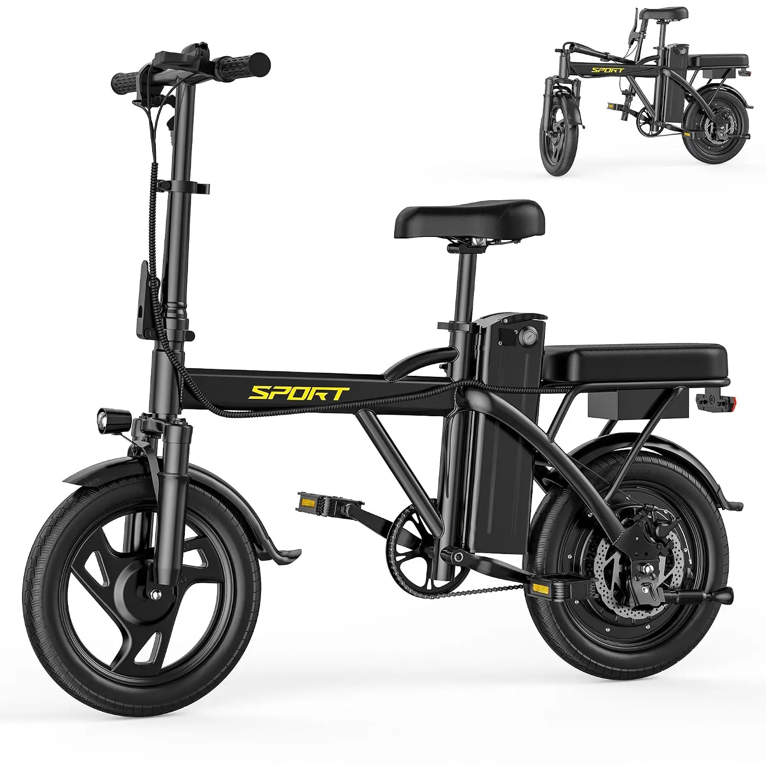 Electric Bike Adults 20/26in 250W 1000W Peak 48V 5.2Ah Battery 30 Miles 3 Modes Front Suspension, Customized