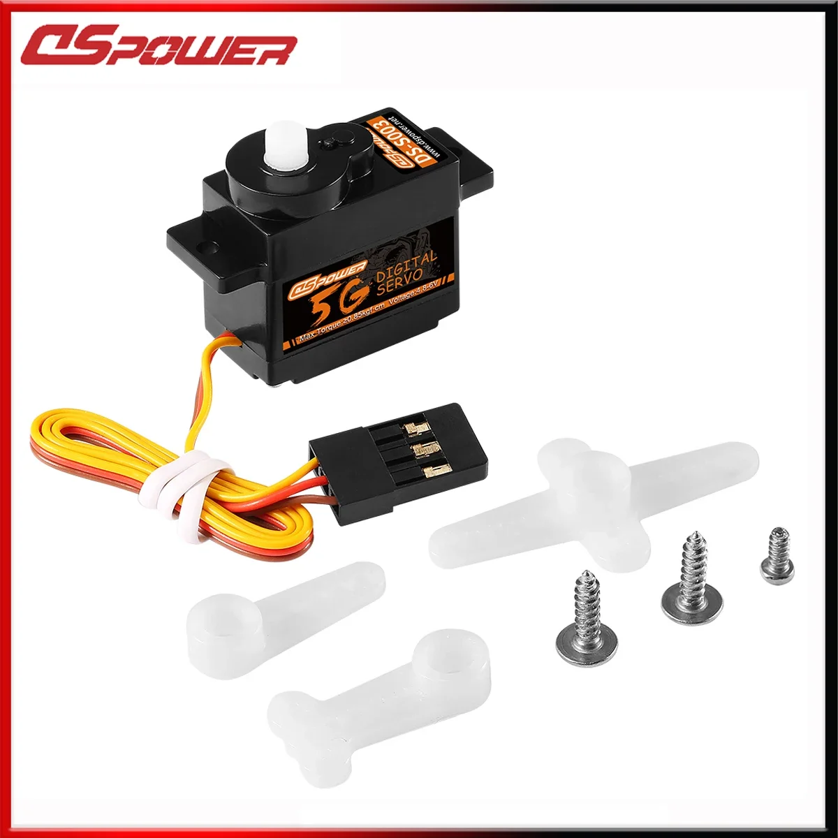 DSpower 1/5/10/20Pcs 5g Mini Digital Servo Motor Digital Servos for F949S K110S Indoor Flight Airplane Helicopter Boat Car Robot