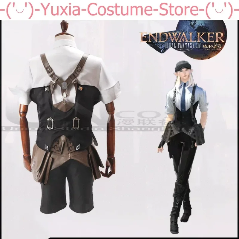 Ff14 Craftsman Work Shirts Men Cosplay Costume Cos Game Anime Party Uniform Hallowen Play Role Clothes Clothing New Full