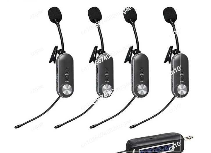 

New Portable One-to-Four U-Segment Microphone Professional Wireless Lavalier Microphone Stage Audio Microphone