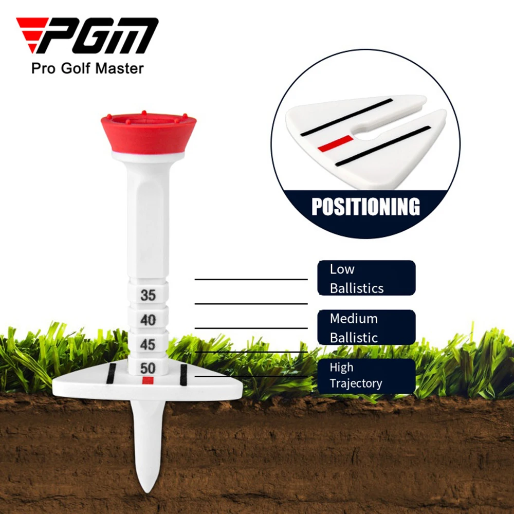 PGM Golf Tees Plastic Golf Tee Adjustable Limit Aiming Assist 77mm 4pcs/box Golf Ball Holder Golf Accecories Golfer Gift