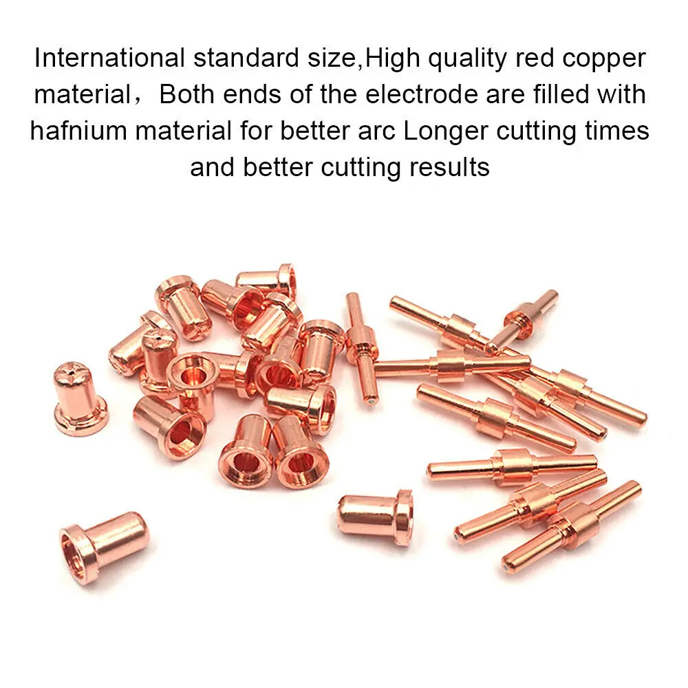 

60Pcs Plasma Cutter Nozzle Tips Consumables For LG-40 PT-31 Torch CUT40 CUT50 Plasma Cutting Machine Accessories Attachment