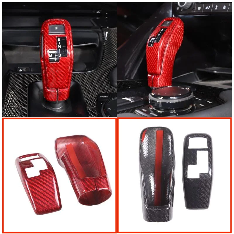 

Car Interior Accessories Shifter Head Full Coverage Protect Trim Cover Carbon Fiber Kit Fit For Toyota Supra A90 MK5 A91 2019-22