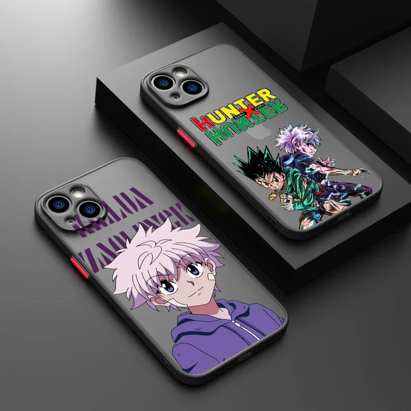 HOT Anime Hunter×Hunte Cool Kaito For iPhone Case 16 15 14 13 12 11 Pro XR XS Max 7 8 Plus Phone Shockproof Y2K Pink INS Cover