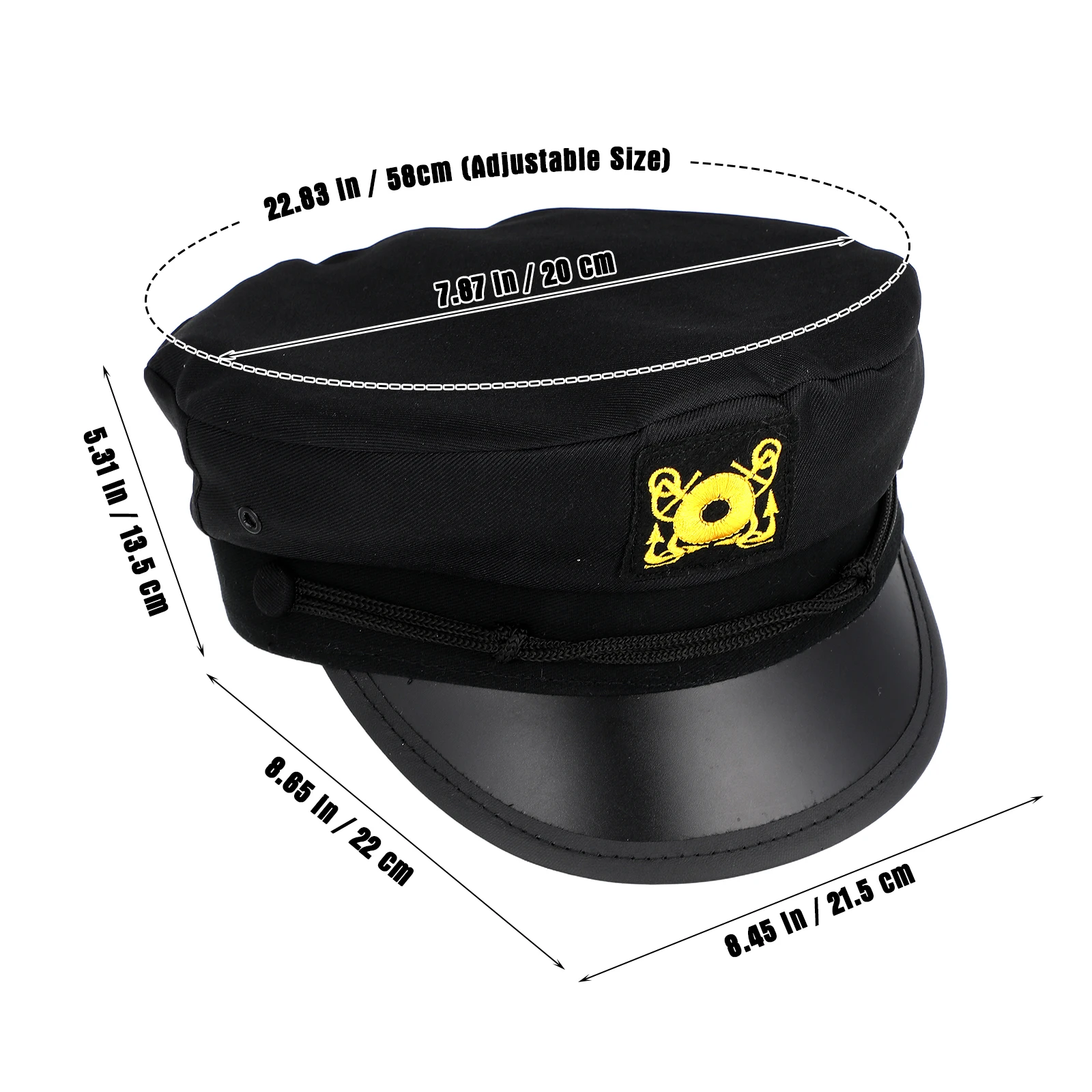 Boat Captain Hat Adult Men Women Sailor Style Sun Hat UV Protection Outdoor Sports Cap Fashion Pilot Cosplay Party Accessory