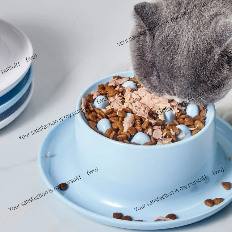 Anti-knock melamine slow food basin slow food bowl cat dog neck dog food basin pet rice basin cat bowl