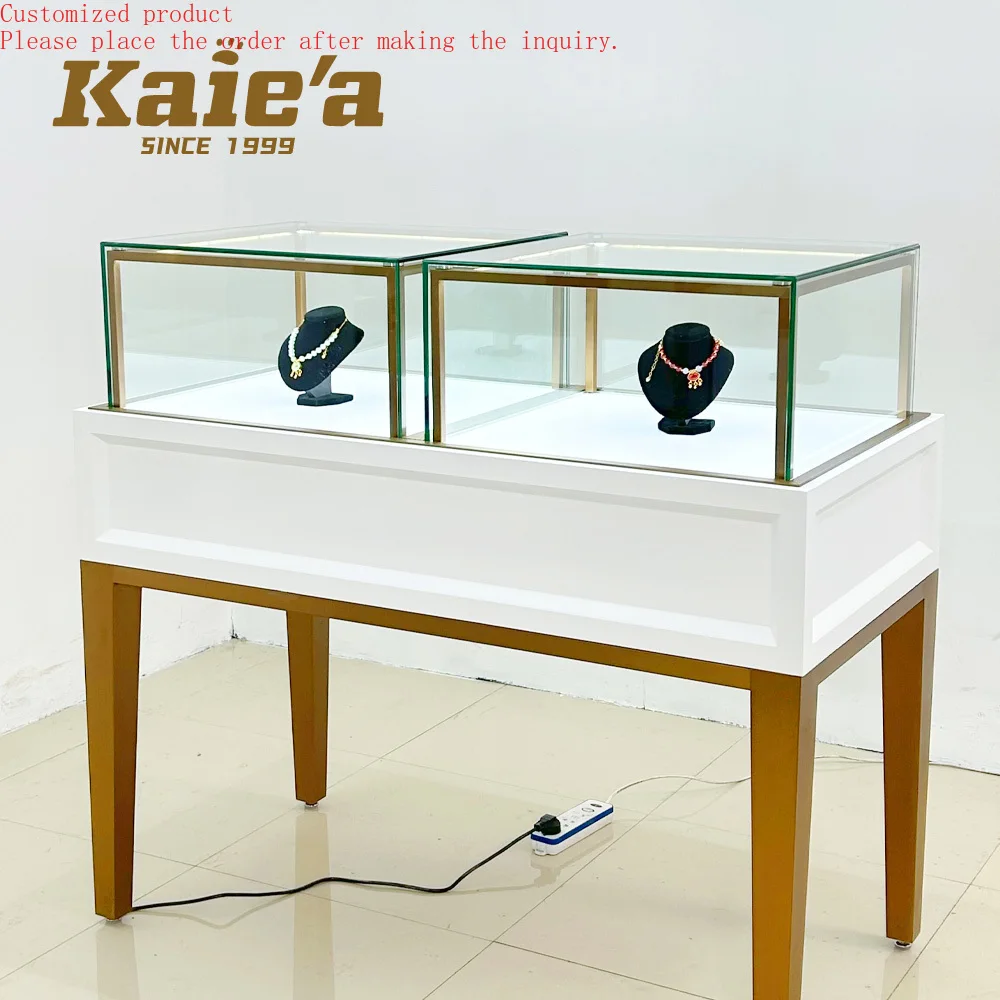 

Custom.Custom Jewelry Shop Design Showroom Jewelry Display Cabinet Wooden Jewelry showcase Display