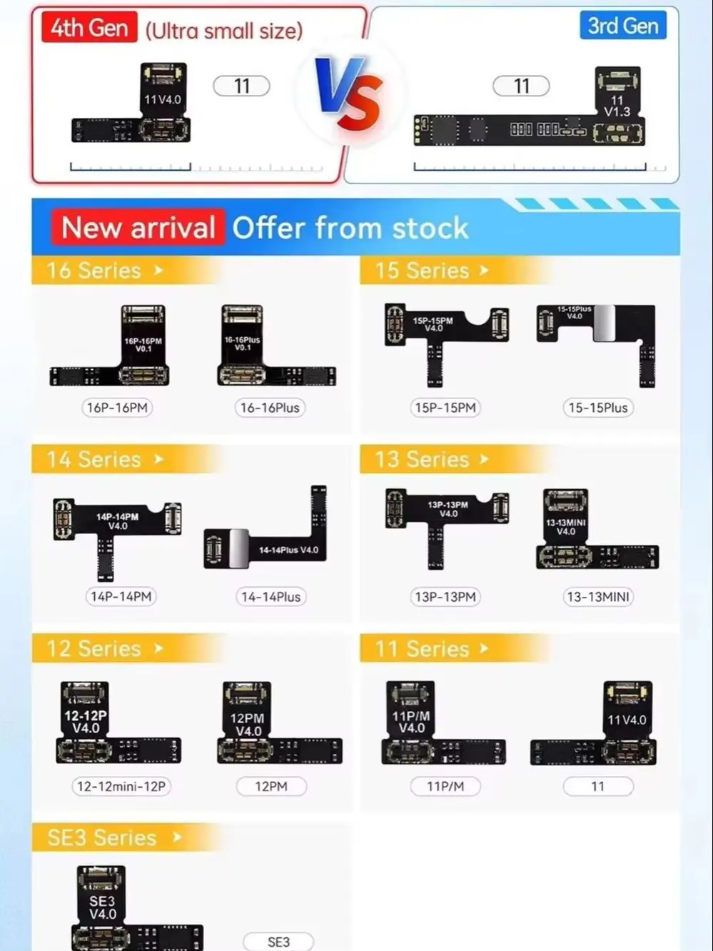 AliExpress iinsumo JCID 4th Gen Battery Repair Flex Tag On For iPhone 11 12 13 14 15 16 Pro Max Run Diagnostic Battery Health Write Edit 0 Cycle