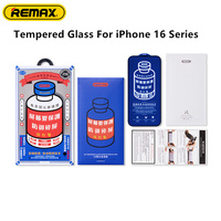 REMAX 3D HD Clear Tempered Glass For iPhone 16 16Plus 16Pro 16Pro Max Screen Protector