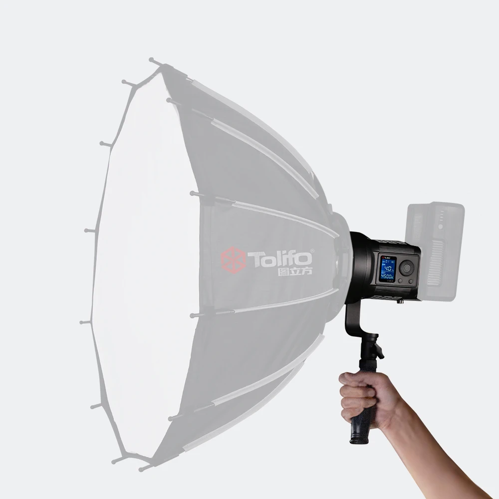 Tolifo Photographic Lighting SK-120DB 135w Bi Color Handheld LED Continuous COB Led Video Light Support V-mount Battery