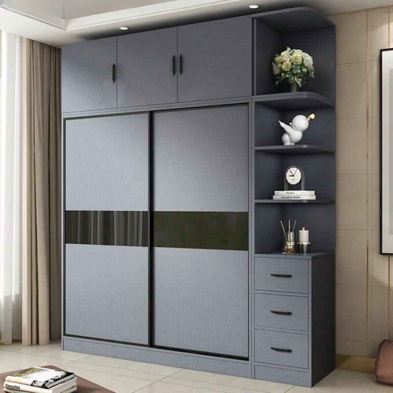 Aesthetic Clothes Girls Wardrobe Nordic Full Size Storage Cabinets Wooden Wardrobe Sliding Doors Quarda Roupas Closets Armables