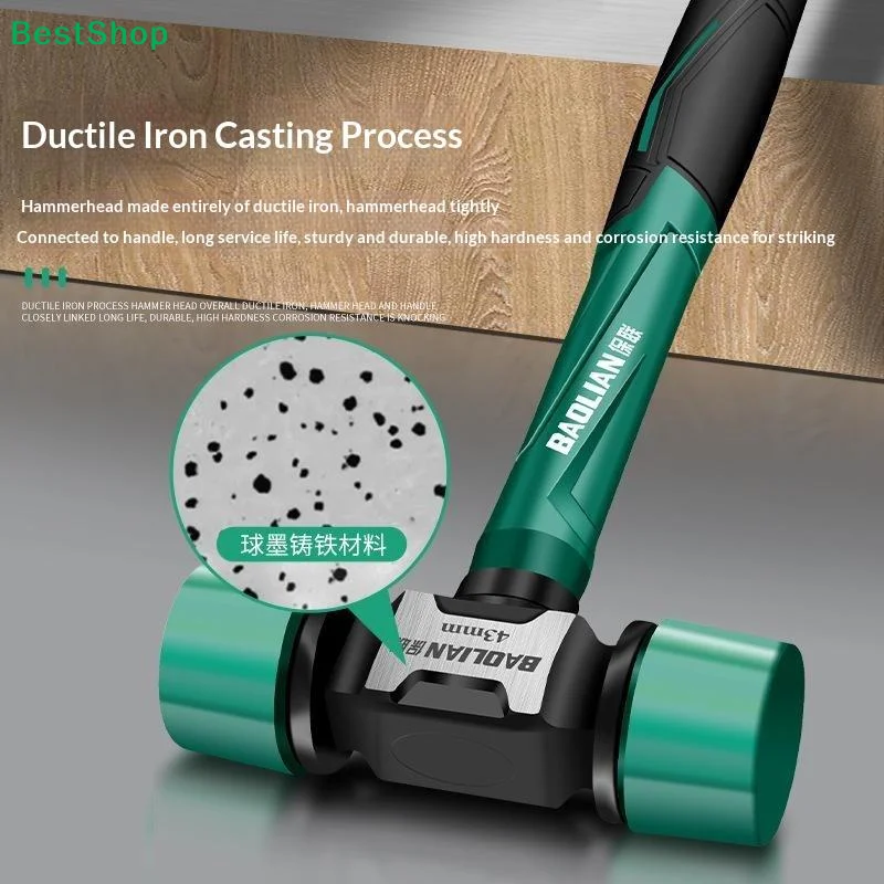 27/36/43mm Rubber Mounting Hammer Multifunction Double Headed Installation Hammer Heavy Duty Hammer For Construction Work Tool