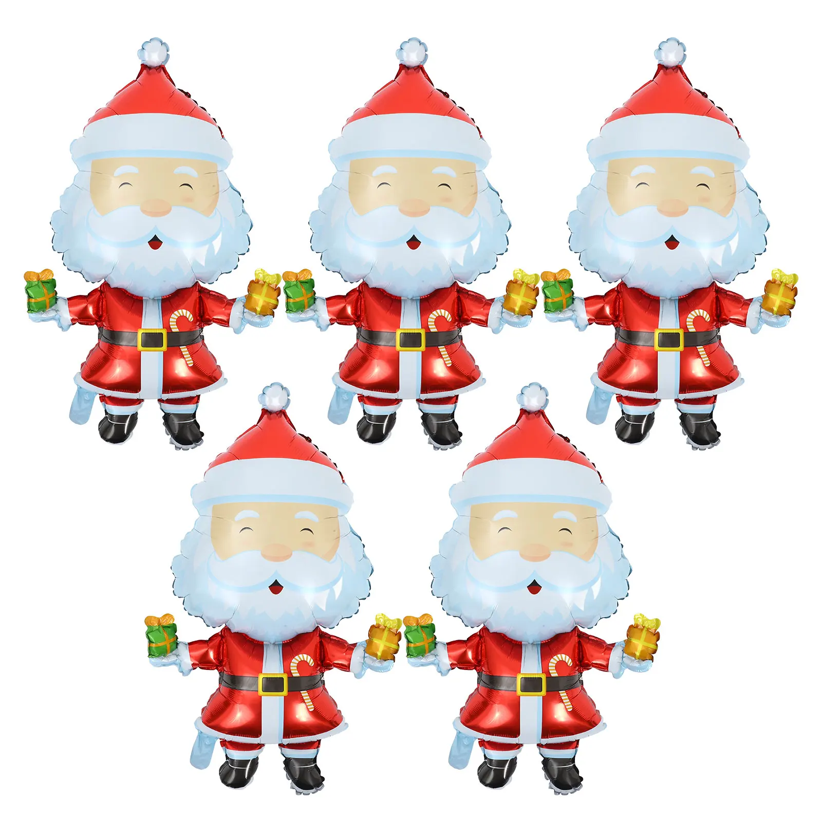 

5pcs Santa Balloons Aluminum Foil Christmas Party Supplies Decor Holiday Atmosphere Aluminum Foil Balloons Balloon