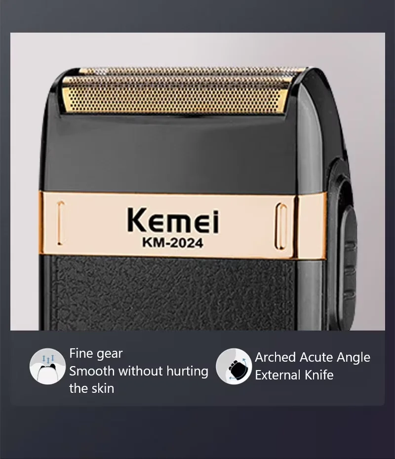 Kemei 2024 Razor Blade Shaver Head For Men\'s Electric Shaver KM-2024 Razor Mesh Blade Net Original Beard Shaving Parts