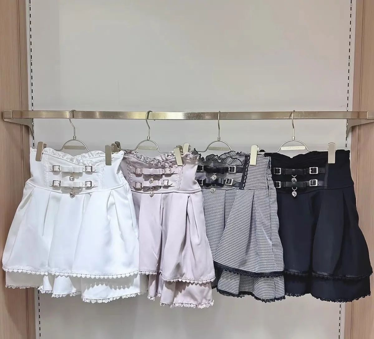 Girls Short Skirts Japanese Style Mass Production Type Double Bows Summer Lolita High Waist Slimming Casual Skirt Pants