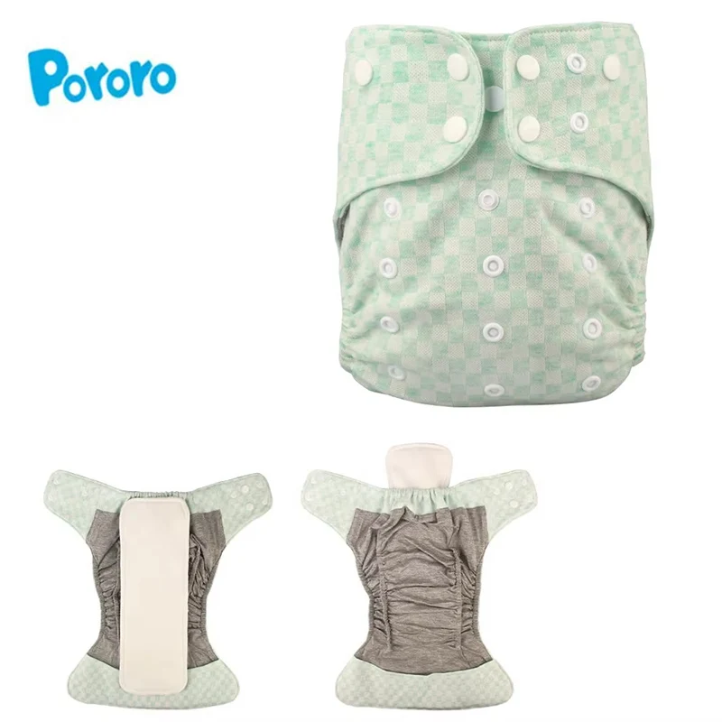 Graphene Antimicrobial Reusable Cloth Diaper - Waterproof Pocket Design,  Leakproof, Cotton Lining, Machine Washable