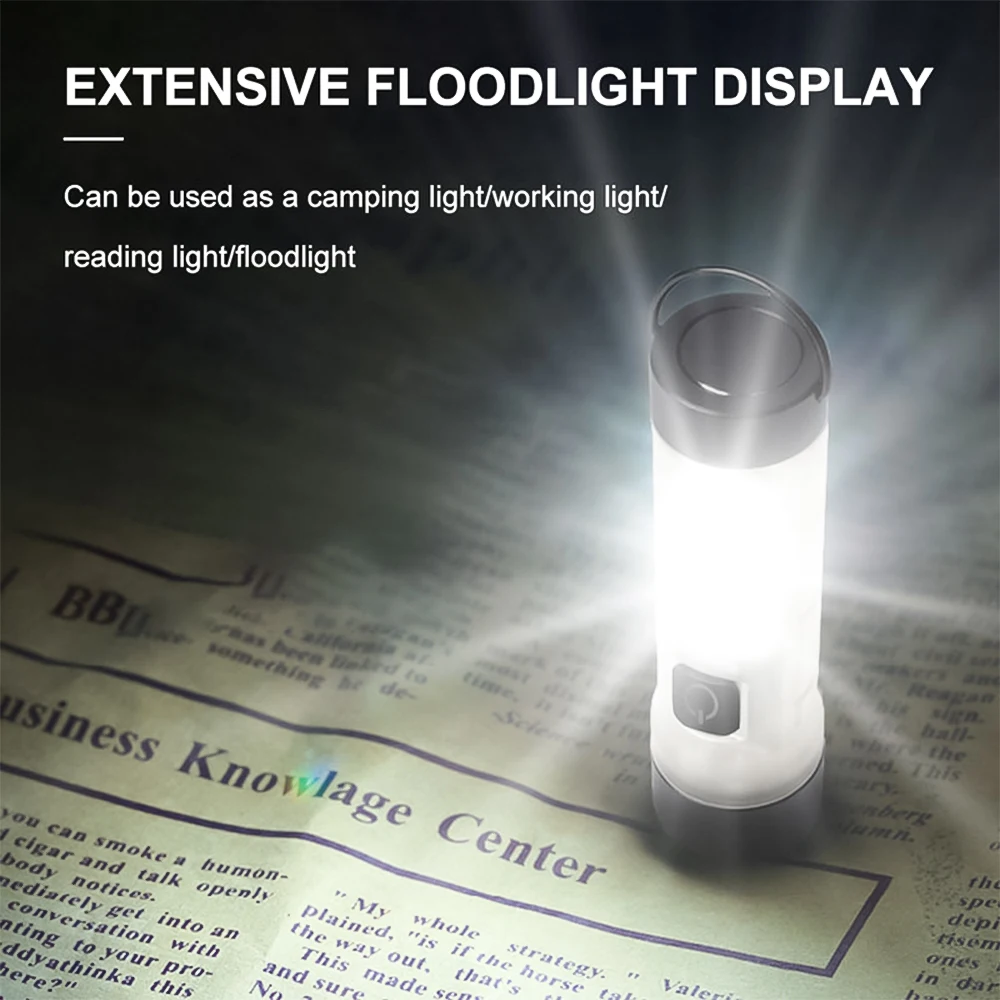 SKYRAY SK514 Mini Keychain Flashlight with Magnetic Hook Waterproof Lamp Pocket Key LED Light with 10 Modes for Camping Tent