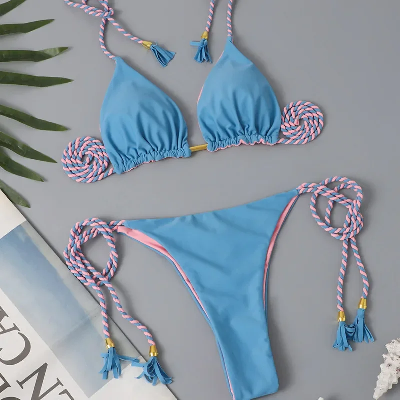 Seksowne bikini damskie stroje kąpielowe Push Up damski strój kąpielowy na stroje kąpielowe kostiumy kąpielowe brazylijskie bikini zestaw kostiumy kąpielowe basen kąpiący 2025