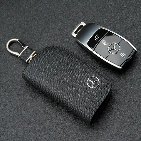 메르세데스 벤츠 W204 W205 W212 W213 W176 W177 W219 A B C E S 클래스 GLC CLA AMG 용 가죽 자동차 키 케이스 커버 쉘
