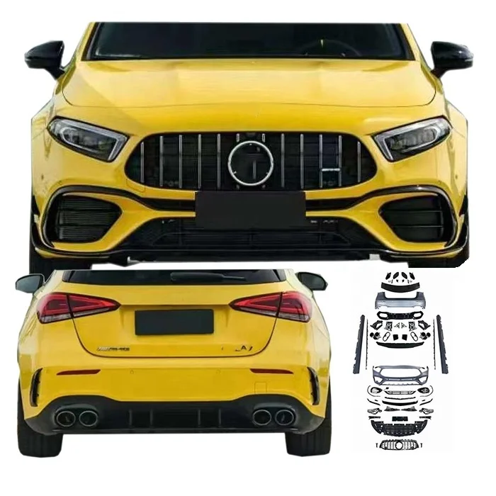 

Bodykit for Mercedes Benz CLA W117 Hatchback Car Body Kit Upgraded to CLA45 AMG Front Bumper Rear Bumper Side Skirt