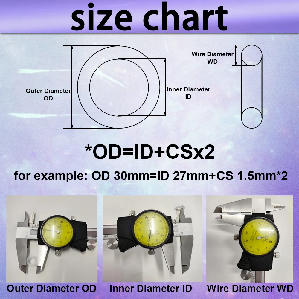 Silicone O Ring Washer CS2/2.5/3mm White O-rings Heat-Resistant Gasket High Temperature Waterproof O Ring Seal Thickness Washer
