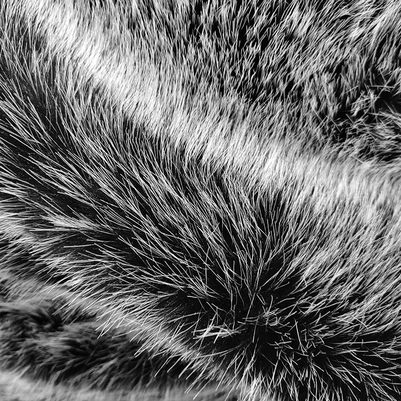Good,Black Mixed White Tip Imitate Fox Fur,3-5cm Hairy,Artificial Fur Fabric,Diy Coat Collar,Toys,Stage Clothes Accessory,