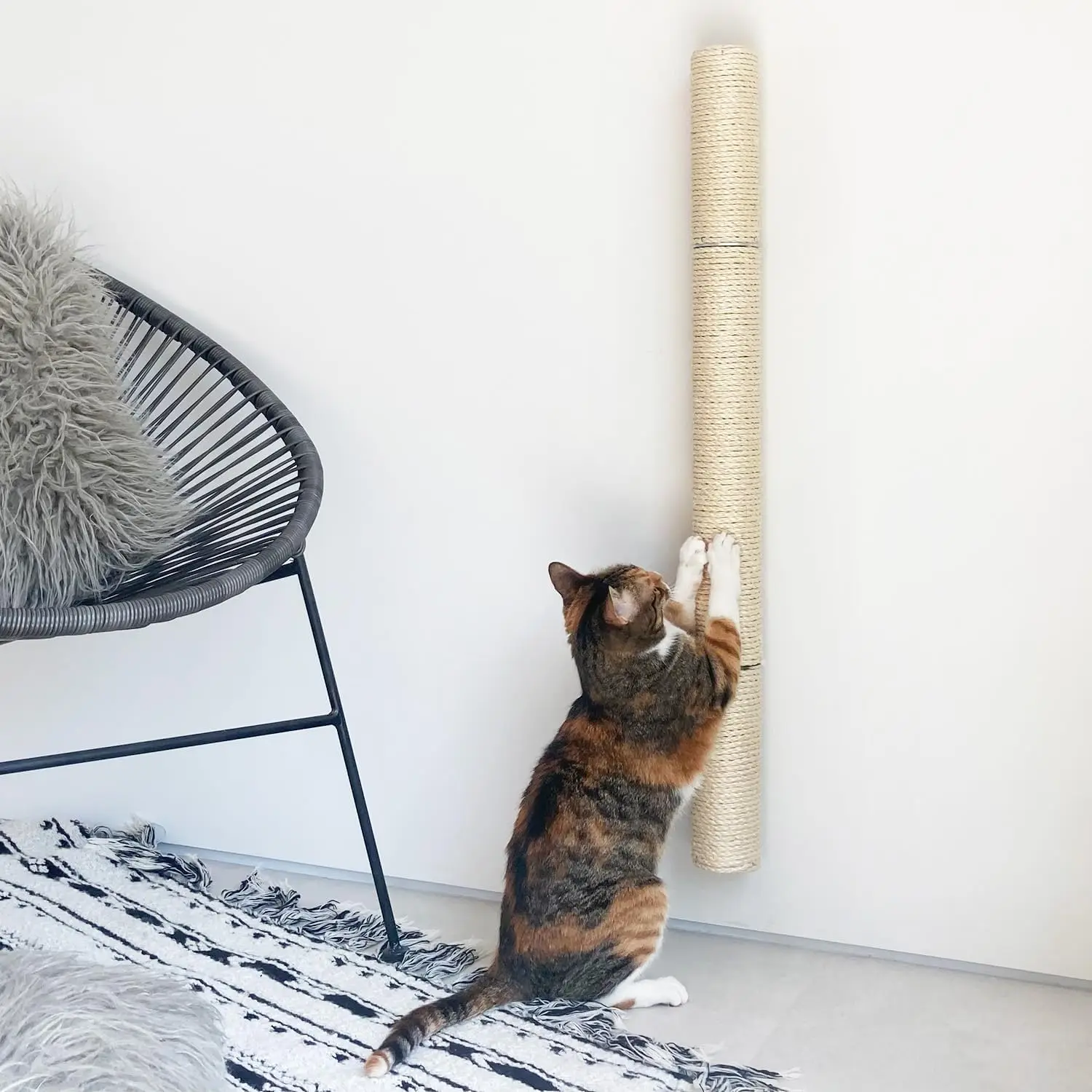 

34" Wall Mounted Cat Scratcher, Sisal Scratching Post
