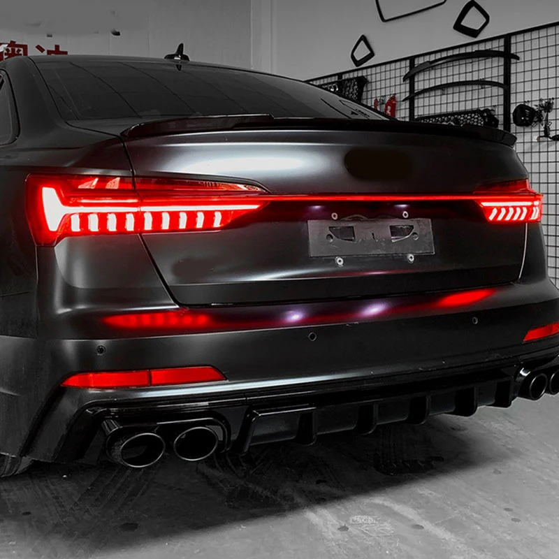 Throughout Taillight Fit for Audi A6 C8 Modification Taillight Trunk Streamer Taillight LED Rear Lamps Throughout Tail Light