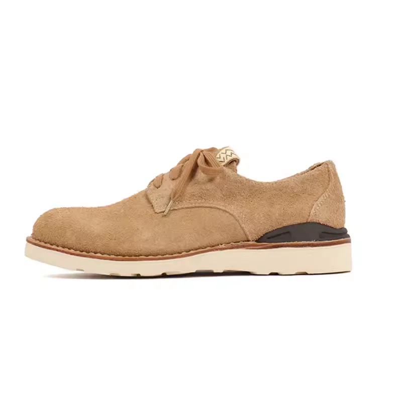 VISVIM Goodyear casual handmade suede leather shoes all-match thick-soled shock-absorbing trendy shoes for men