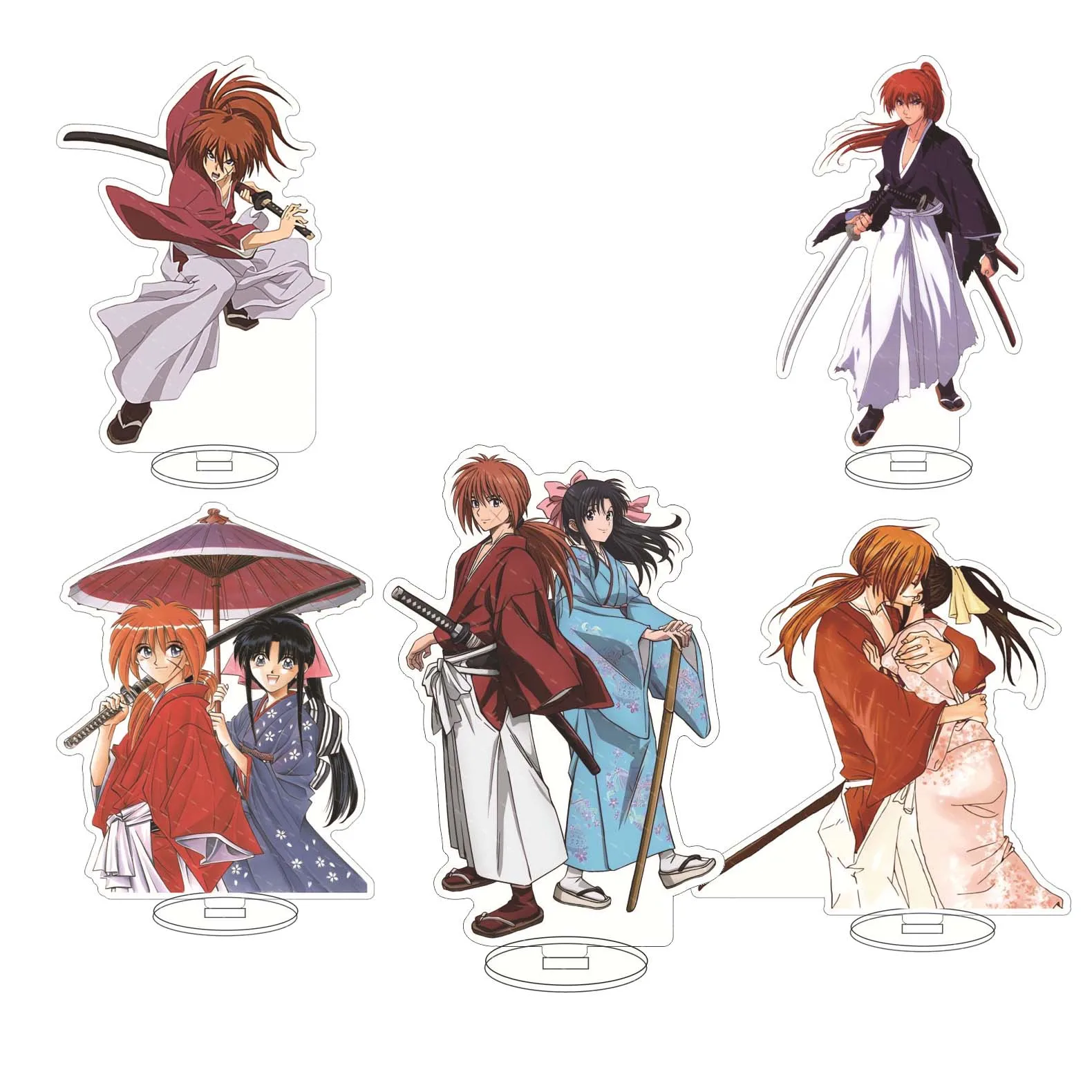 Rurouni Kenshin  Acrylic Stand Himura Kenshin Myoujin Yahiko Sagara Sanosuke A Desk Display Ornament Gift 15cm