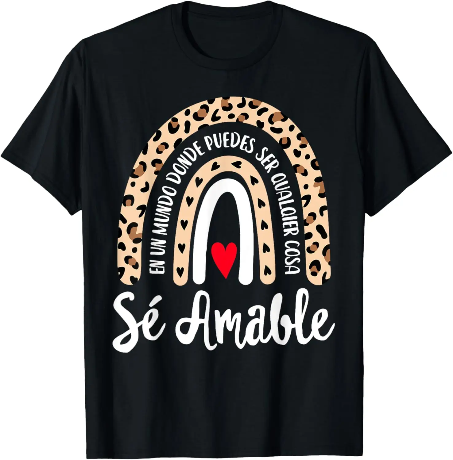 

Be Kind Orange Unity Day Rainbow ASL Sé Футболка с экипажем Amble Spanish