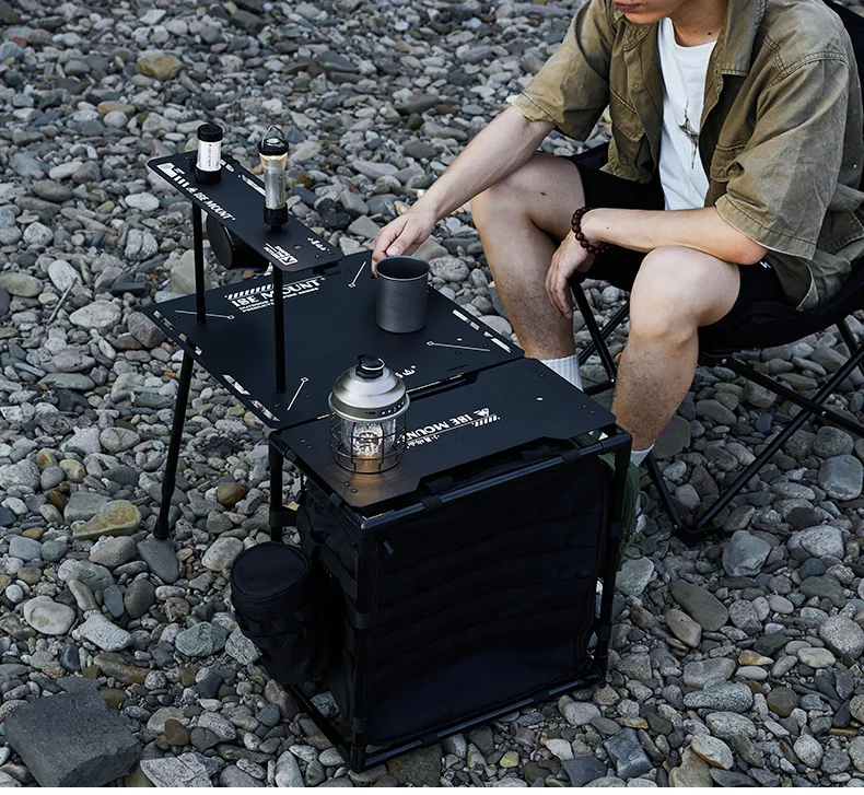 Portable camping table with travel bag for hiking, camping, outdoor, barbecue