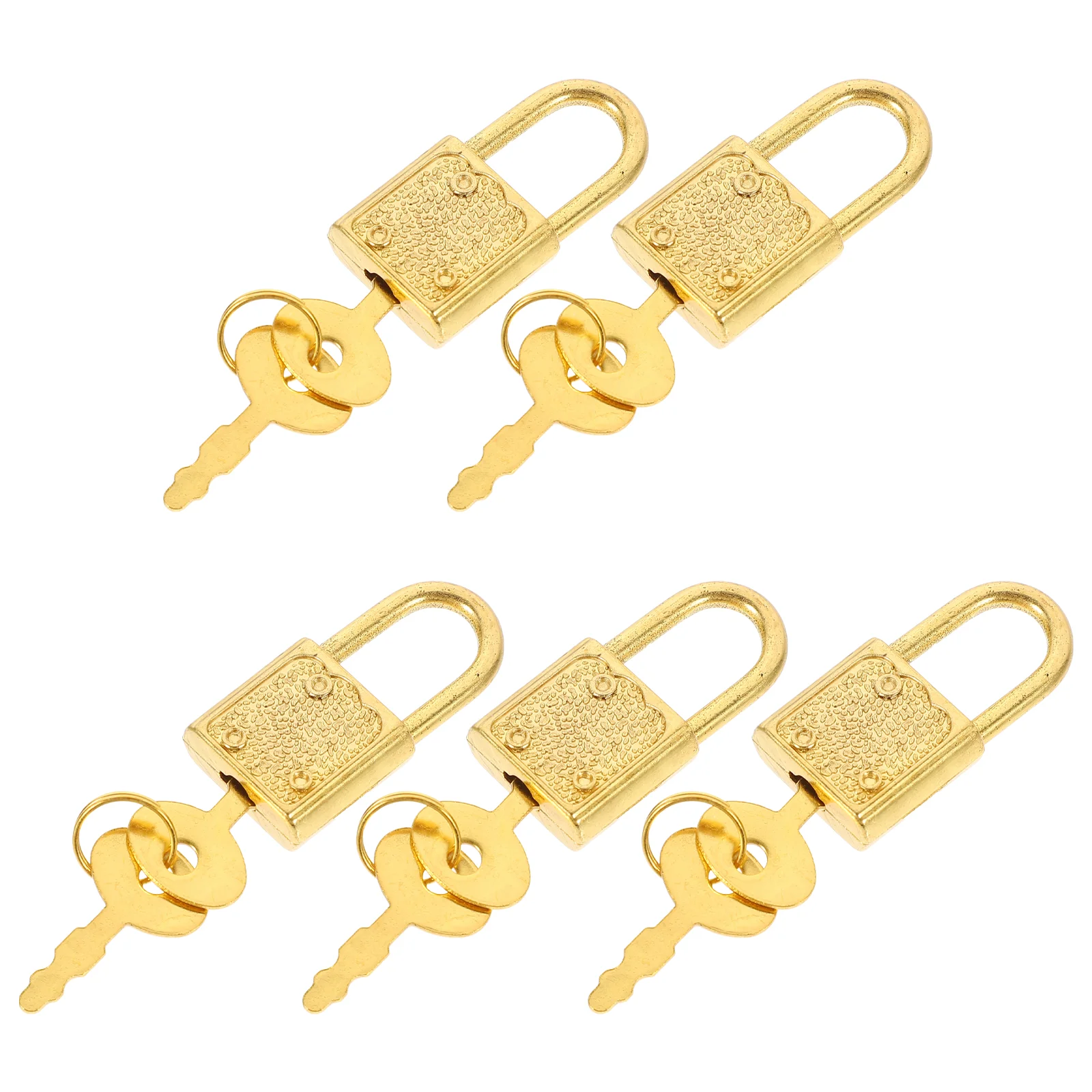 5 Sets Locks with Keys Small Treasure Chest Plastic Drawer Decorative Padlock Convenient Padlocks Child