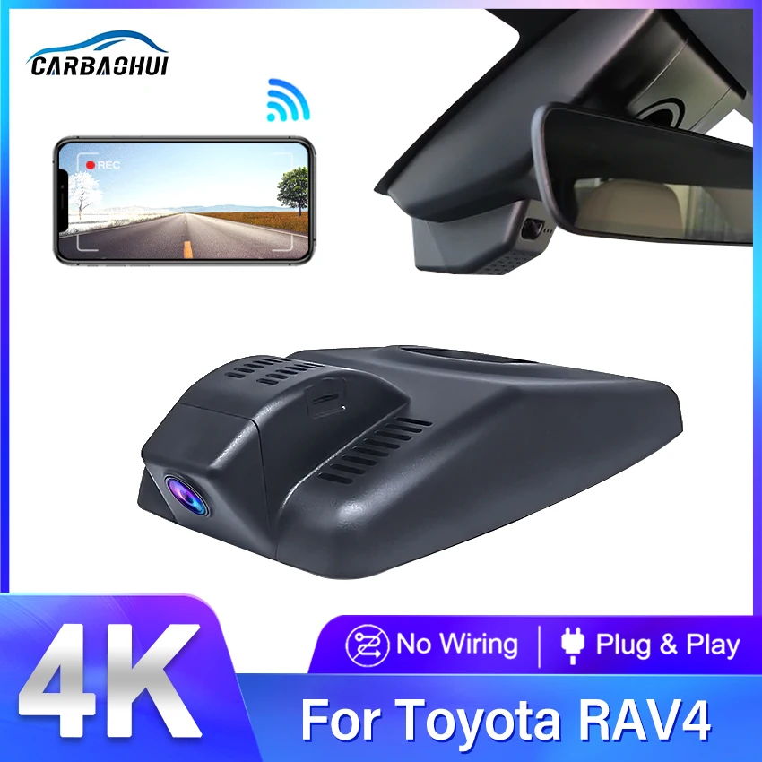 

New Plug and Play Dash Cam Camera Wifi Car DVR UHD Video recorder For Toyota RAV4 2022 2023 Car Accessories 4K 2160P Dashcam