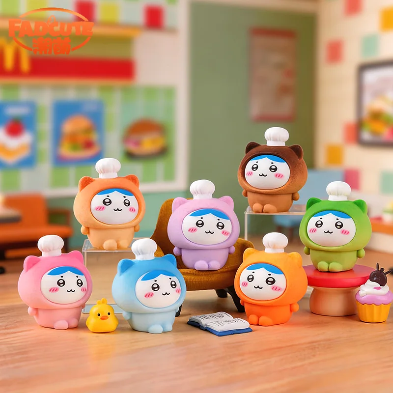 Kawaii Hachiwera Chef Cosplay Mini Figure Keychain Cartoon Doll Pendant, Fashion Backpack Charm Car Dashboard Ornament