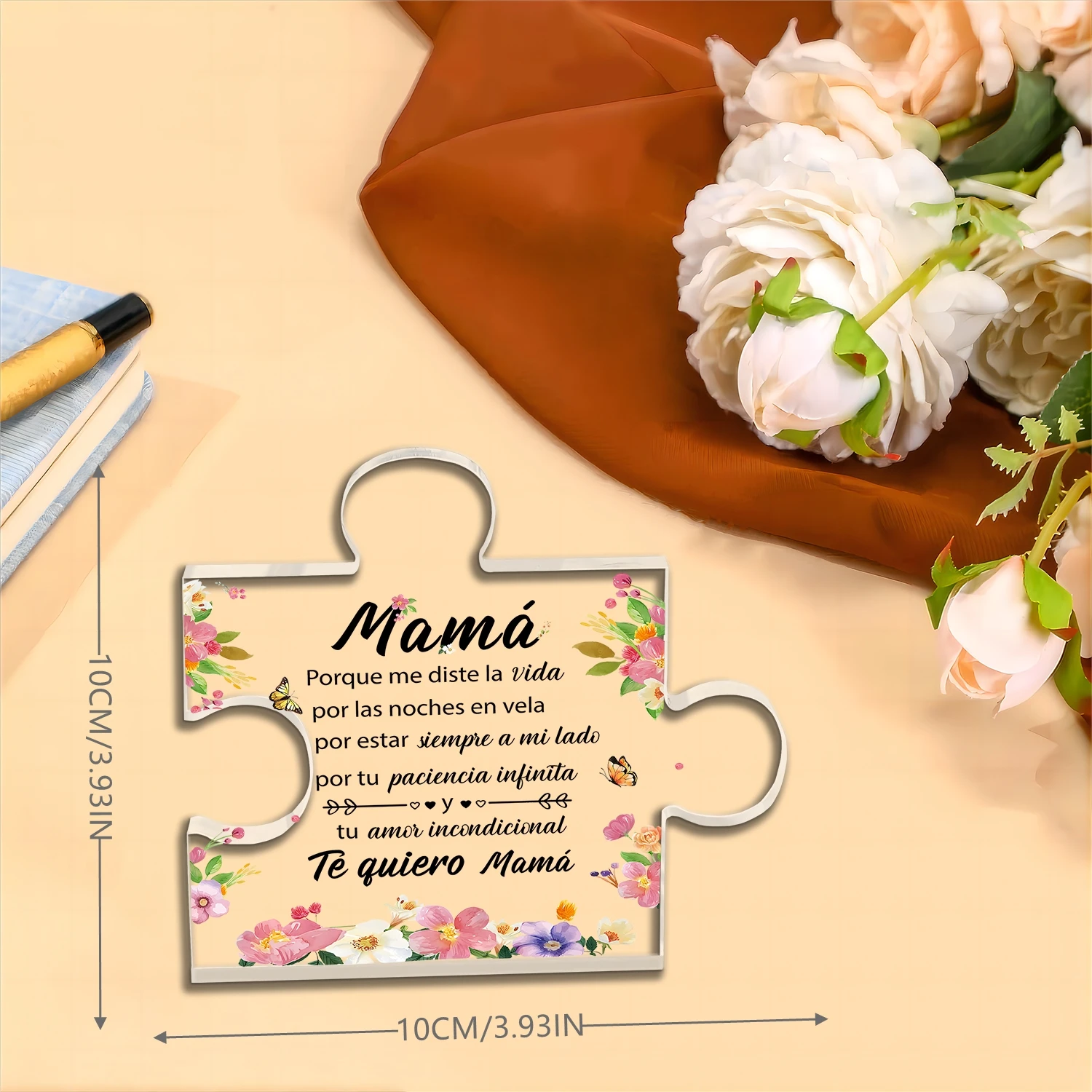 Spanish Mom Birthday Gifts - Regalos para Mamá Acrylic Gift for Office Desk Decor Keepsake Paperweights Gifts