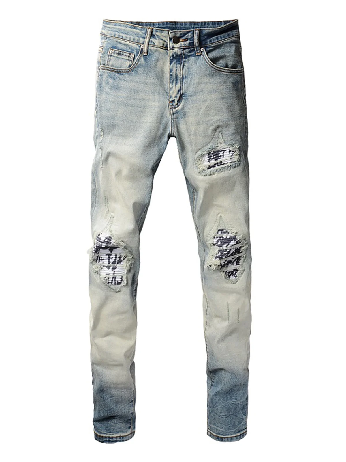 

Мужские джинсы Slim Fit American Style MX, рваные, из денима, для молодежи, городской повседневный стиль, длинные брюки