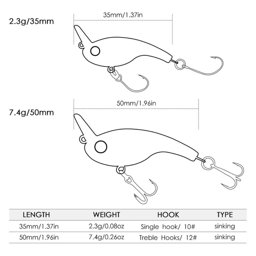Wobbler Minnow VIB 2,3 g hundimiento lento para bass con ojos 3D - imagen 4
