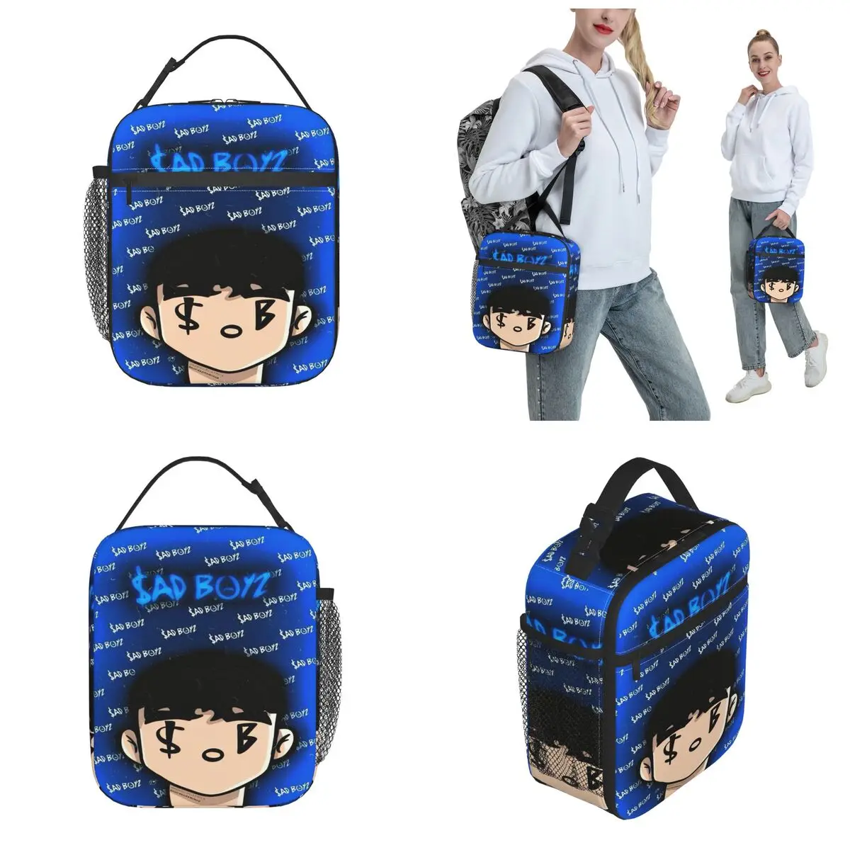 SAD BOYZ JUNIOR H 2024 Tour Merch Insulated Lunch Bags For Work Food Storage Bag Portable Cooler Thermal Lunch Boxes