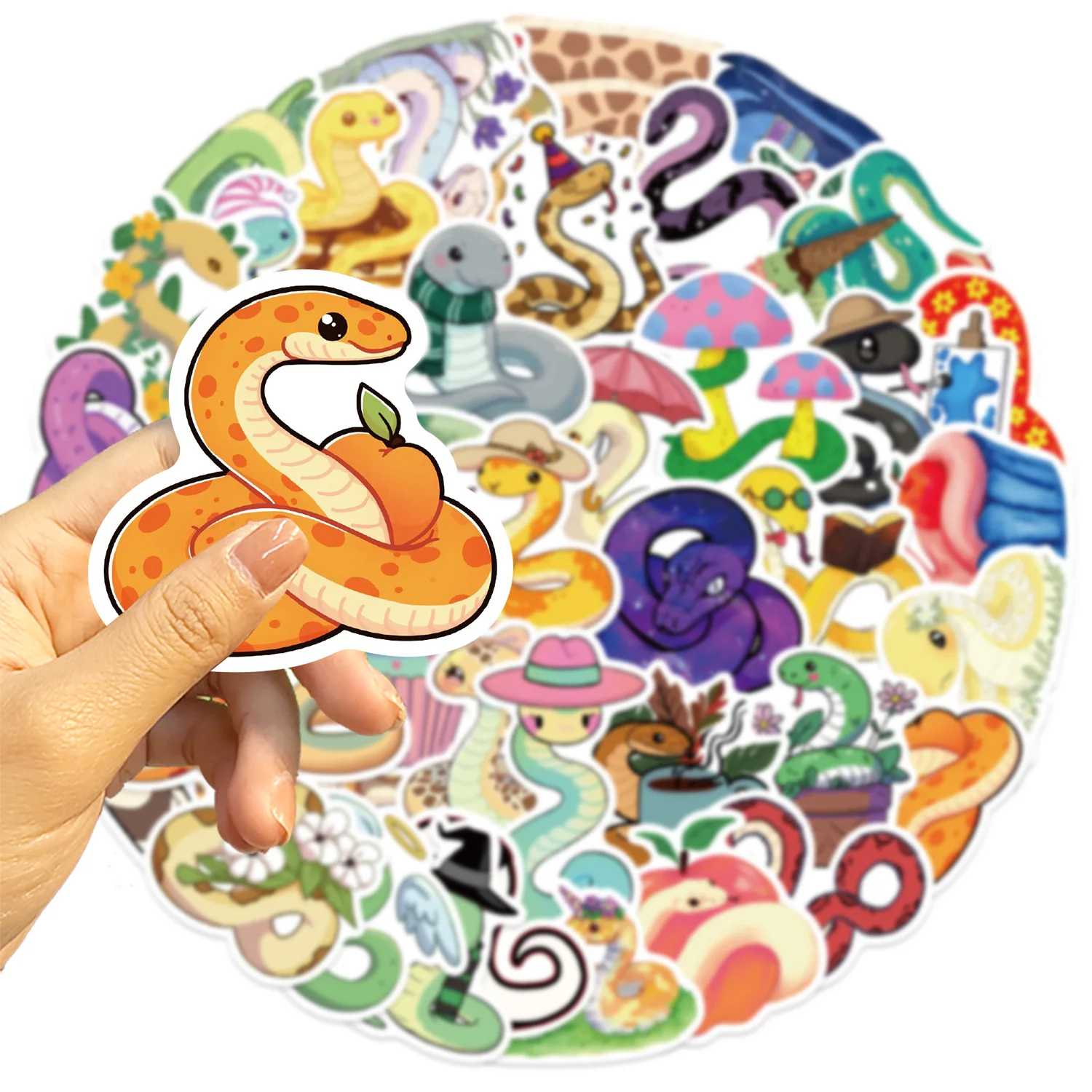 

10/30/50PCS Snake Cartoon Stickers Animal Meme Graffiti Decal Scrapbook Fridge Luggage Laptop Phone Guitar Skatebaord Decoration