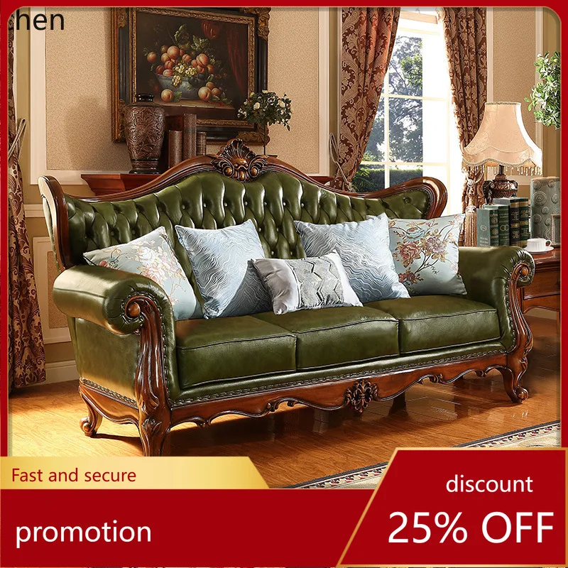 

Кожаный диван HT из натуральной кожи для дома, гостиной, винтажный диван из натуральной воловьей кожи, комплект диванов из массива дерева для отелей и гостевых домов