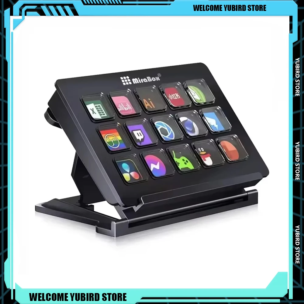 Mirabox 293 V3 Customize Mini Keyboard Button 15-Keys Visual Lcd Button Live Content Creation Stream Deck Windows Office Gifts