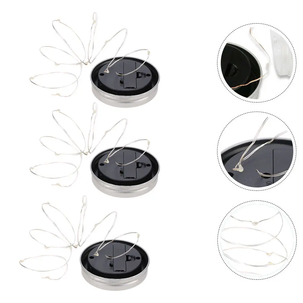 

3Pcs Jar Solar Lights Outdoor Decorative Lamp Set for Yard Balcony Staircase Railing Warm Glow Ambient Lighting Solution