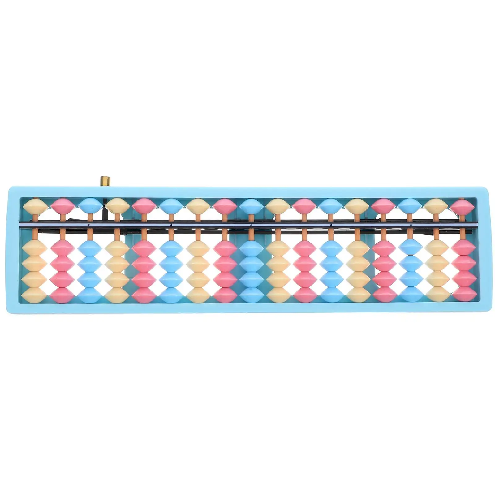 

Children's Abacus 17 Digits Rods Math Bead Counter Vintage Plastic Educational Tools Kids Students Teachers Collection Decor