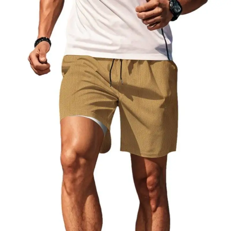 

New Men's Sporty Quick Dry Comfortable Casual Shorts Summer Three-in-One Double Layer Polyester Fiber Micro Stretch Shorts