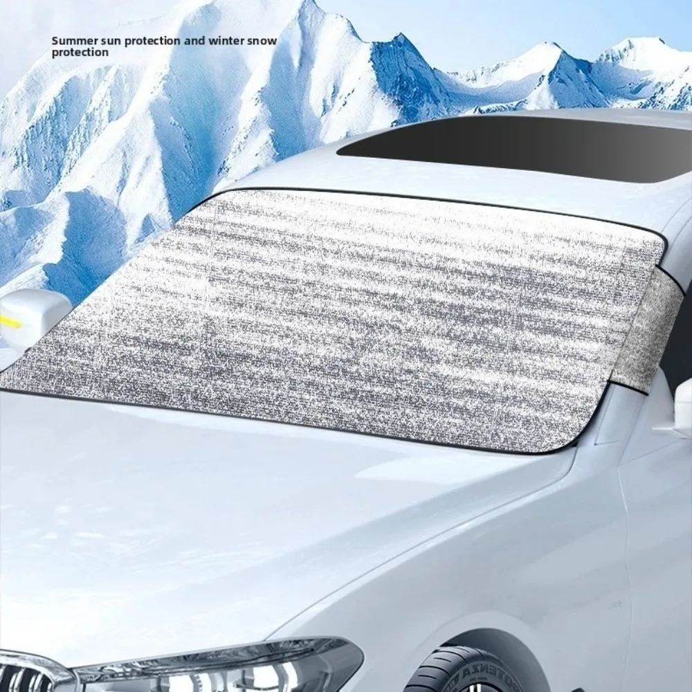 Snow Ice Sun Protection Auto Windshield Cover Aluminum Film Dual-purpose Car Windshield Snow Cover Double Sided