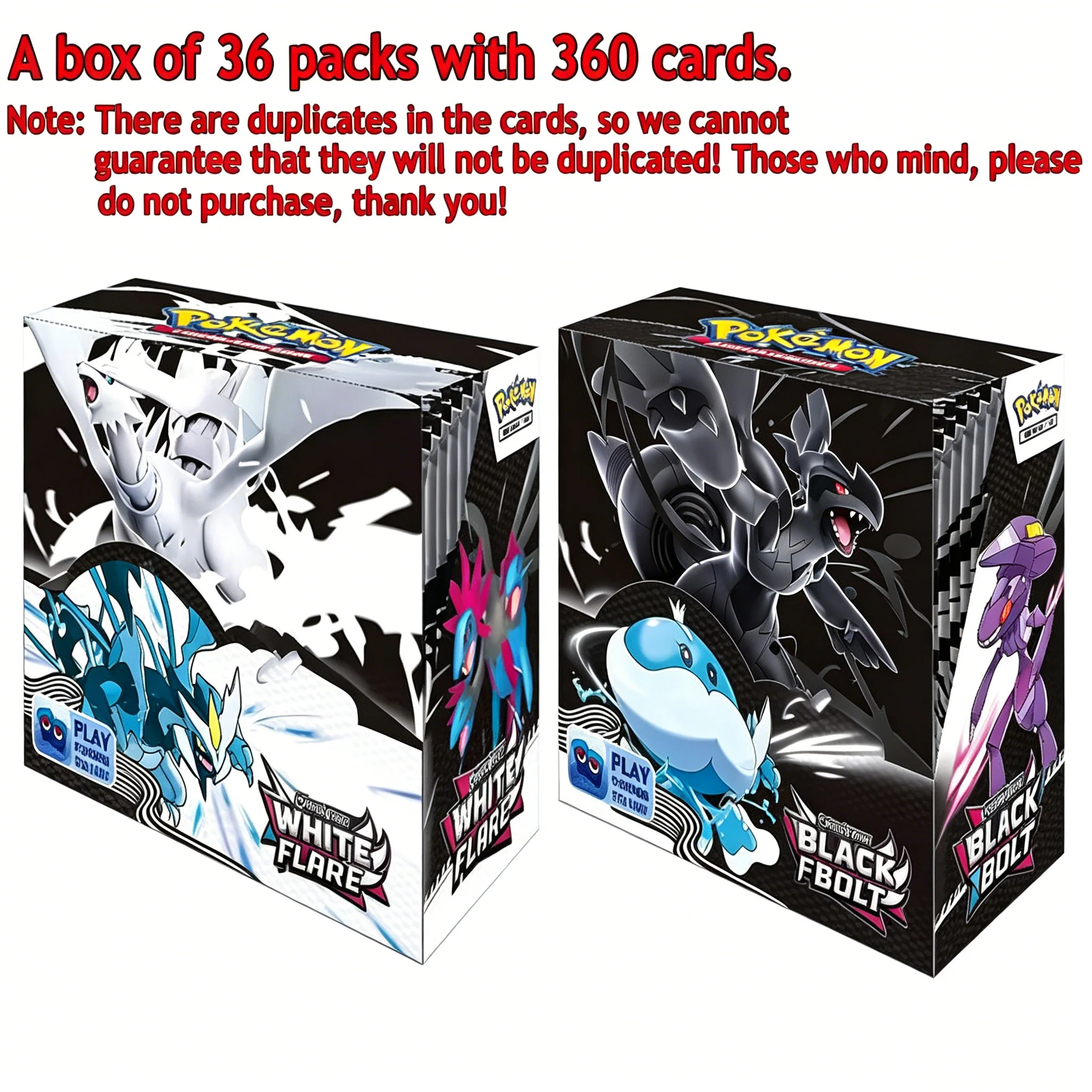 Pokemon TCG Booster Box Set, 36 Packungen mit 360 Karten, Geschenk für Kinder und Sammler