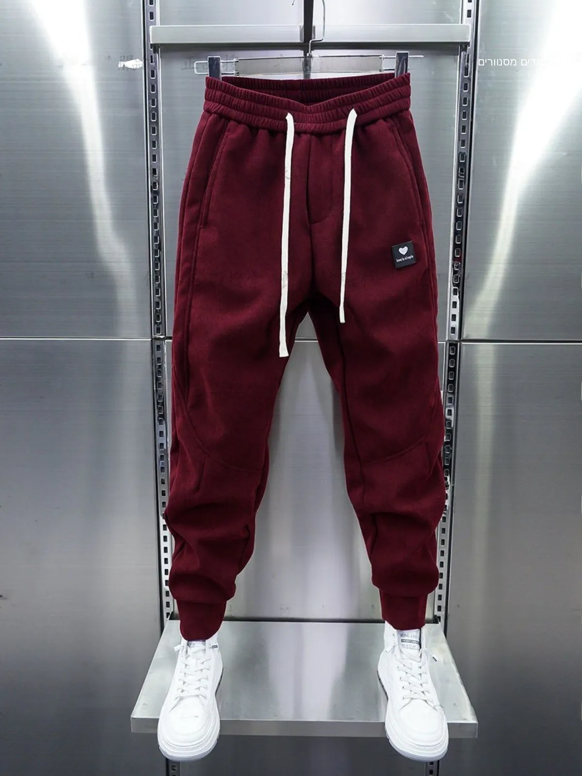 

Large Size Men's Harlan Pants Autumn Winter Trendy Sweatpants Sports Casual Pants All-Match Cuffed Heart Embroidery Comfortab...