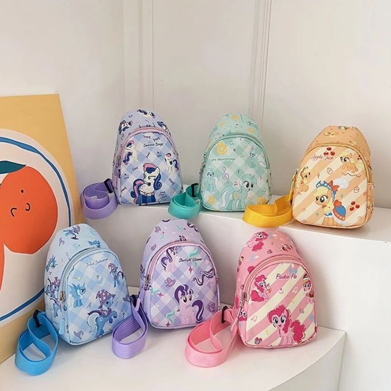 My Little Ponys Shoulder Bags Girls New Kawaii Unicorn Crossbody Bag Kids Outdoor Sports Chest Pack Children Travel Purse Gift