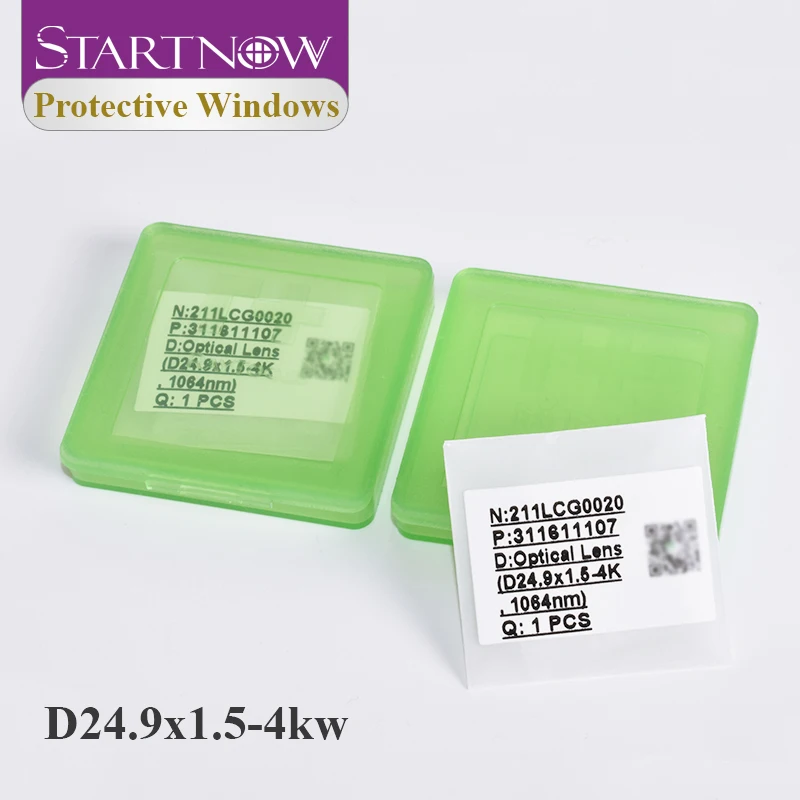 Startnow Original Raytools Laser Protective Windows 27.9x4.1mm 211LCG0037 Fiber Laser Protection Len 37x7 20KW 24.9x1.5 Cut Lens